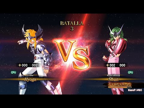 Hyoga de Cisne vs Shun de Andromeda (Hardest AI) - Saint Seiya: Soldiers' Soul