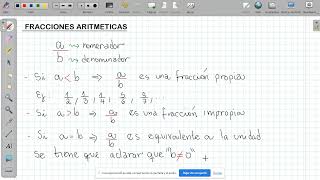 REPASO A FRACCIONES ARITMETICAS