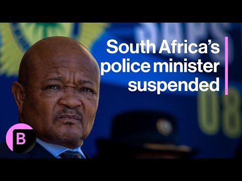 YouTube video thumbnail: South Africa's Ramaphosa Suspends Police Minister