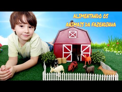 Fazendinha do Felipe Canopf -  Alimentando os animais da Fazenda com Vaca Cavalo Porquinho Toy Farm