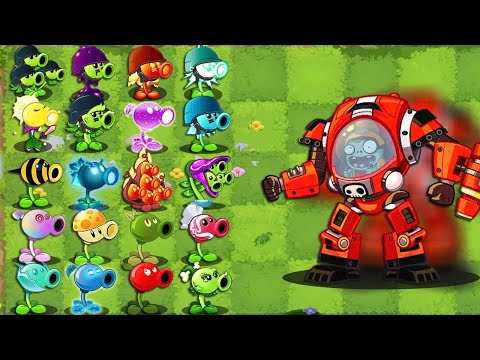 All Plants Max Level VS Z-Mech Zombie - How Many Plants Will WIn? - Pvz 2 Challenge