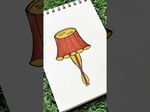 Table lamp making/ drawing #shorts #ytshorts #riya’samazingworld #riya’samazingduniya #drawing