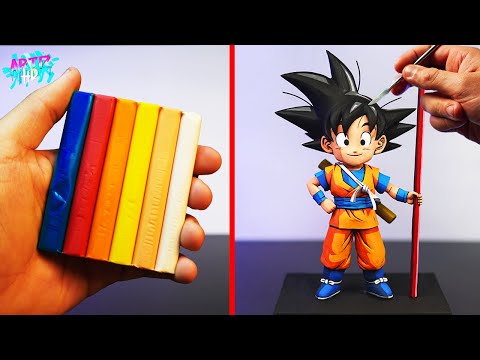 Cómo hacer a GOKU MINI con PLASTILINA ESCOLAR 😱 (NO ES UN DIBUJO ) | Dragon ball DAIMA