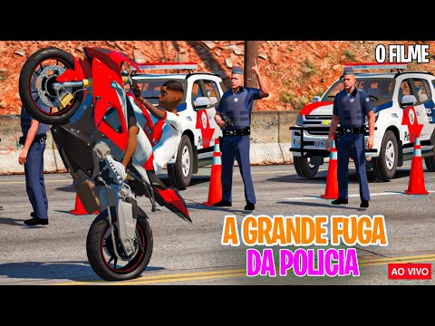 A GRANDE FUGA DA POLICIA DE MOTO NO GTA 5 O FILME PARTE 2