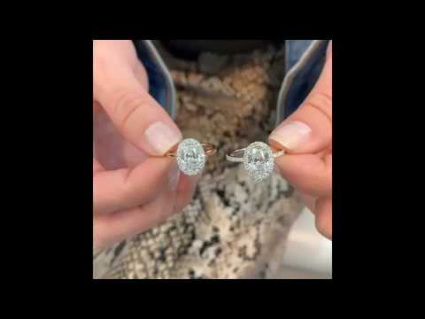Oval Halo Ring Comparison: 1.70 ct Centers