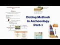 Archaeological Dating Methods and Principles