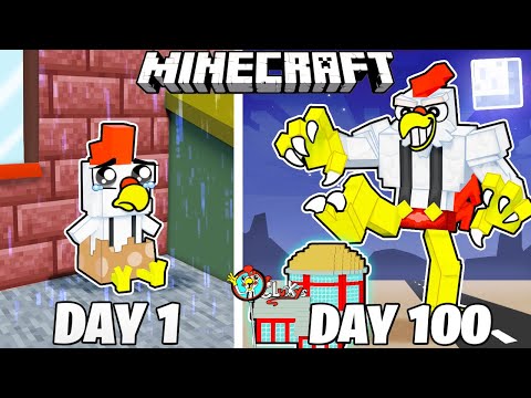 I Survived 100 Days at CLUCKY'S in Minecraft!