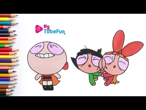 Coloring Powerpuff Girls Rowdyruff Boys (Las Chicas Superpoderosas)Blossom Bubbles Buttercup