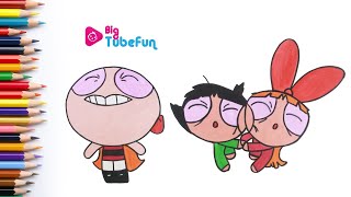 Coloring Powerpuff Girls Rowdyruff Boys (Las Chicas Superpoderosas)Blossom Bubbles Buttercup