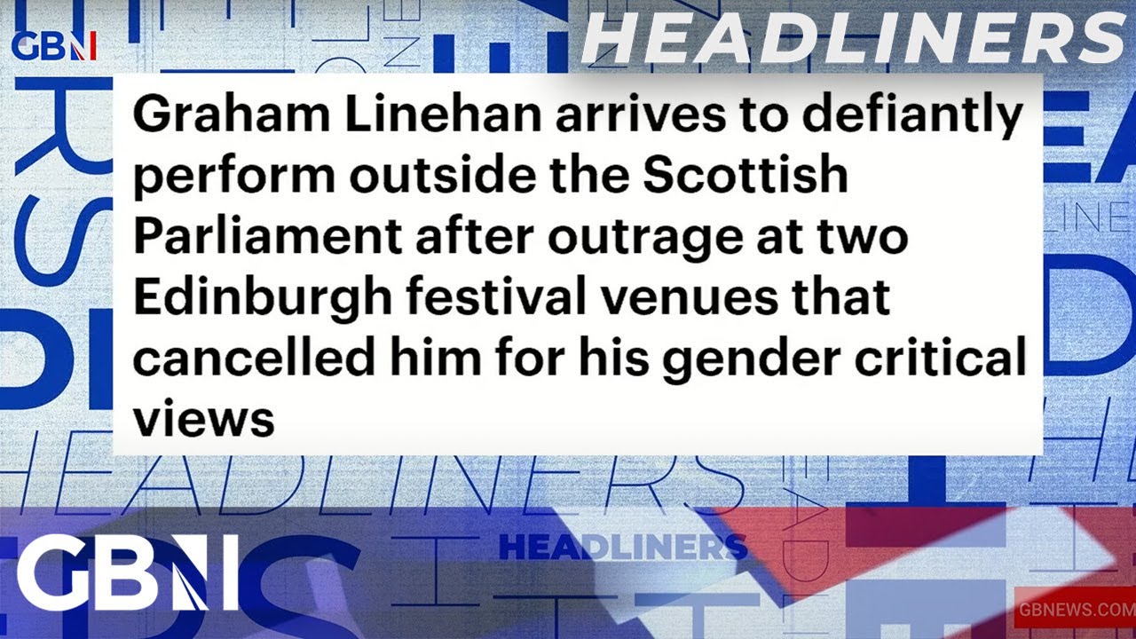 Graham Linehan defiantly performs outside the Scottish Parliament after outrage at woke cancellation