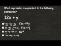 Combining and Simplifying Algebraic Expressions