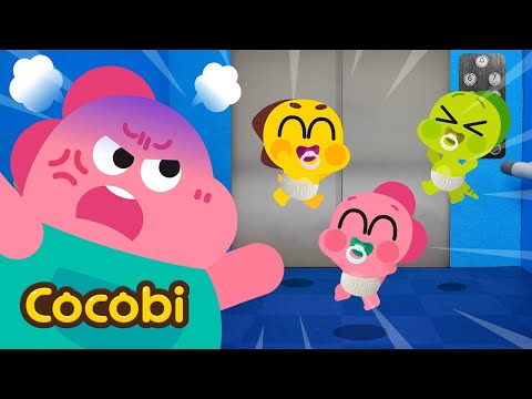 Cinco Bebezinhos Pulando No Elevador👶 | Canções Coloridas para Crianças | Cocobi