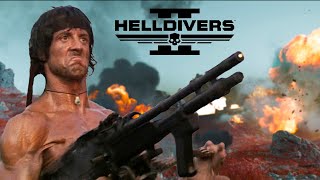 John Rambo in Helldivers 2