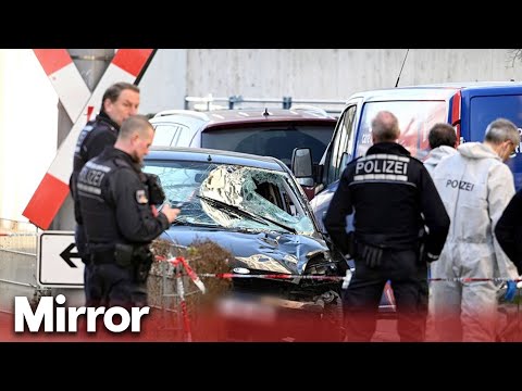 One killed as car is rammed into crowd in German city of Mannheim