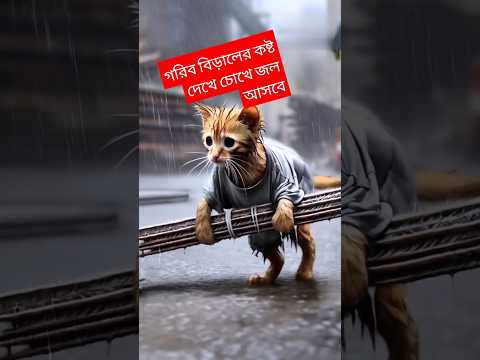 "😿গরিব বিড়ালকে কেউ সাহায্য করবে? 🤣"#trending #cat #funny