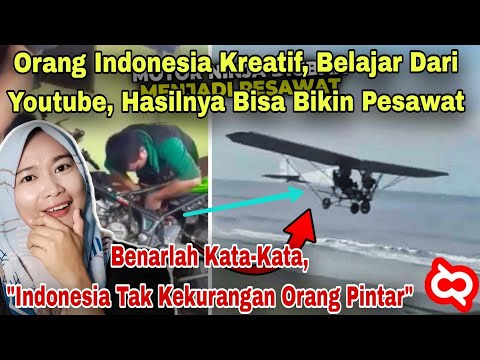 BUKTI ORANG INDONESIA KREATIF, MOTOR NINJA JADI PESAWAT,HEBAT CIPTAAN ORG INDONESIA‼️MALAYSIAN REACT