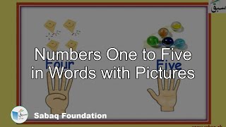 Numbers One to Five in Words with Pictures