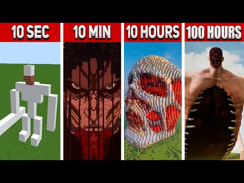 MINECRAFT ALL Characters in Attack On Titan (FULL COLLECTION №1) : 10 Hours, 10 Minutes,10 SECONDS!