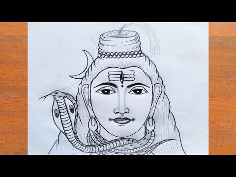 Lord Shiva Drawing / How to Draw Lord Shiva Easy Step By Step / Mahadev Drawing / Shiva Drawing