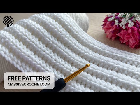 SUPER EASY Crochet Pattern for Beginners (1 ROW RPT)!⚡️NEW Crochet Stitch for Baby Blanket & Bag