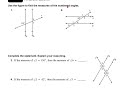 Exploring Angle Measures with Parallel Lines and Transversals