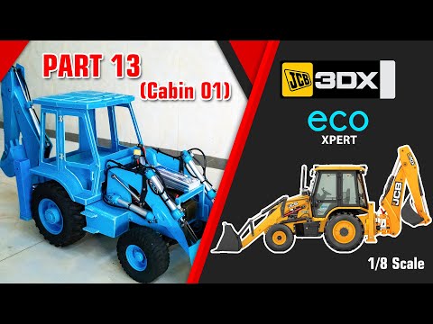 Making JCB 3DX Backhoe 1/8 scale form PVC - Part 13 (Cabin 01)
