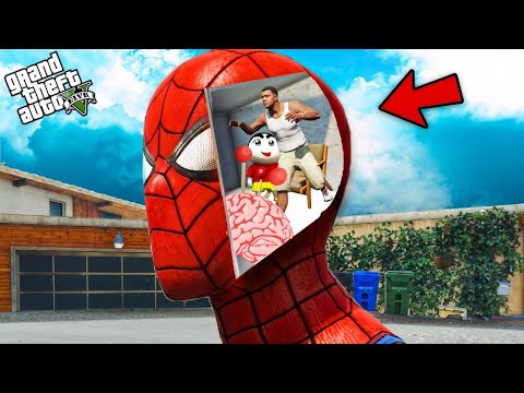 GTA 5 : Franklin & Shinchan Enter In Spiderman Head To Control Mind In Gta 5