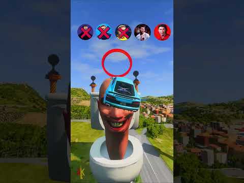 🚘CR7 vs Messi vs Mbappe vs Harry Lucky 😎#beamngdrive #simulator #shorts#ronaldo #footballplayer