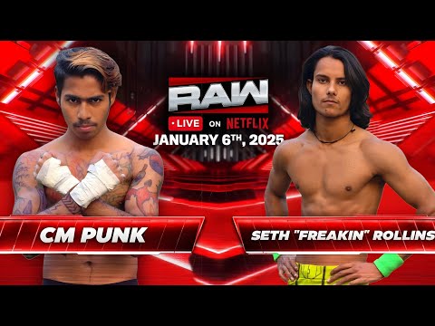 WWE Raw On Netflix | CM Punk vs Seth Rollins Full Match | Backyard Wrestling