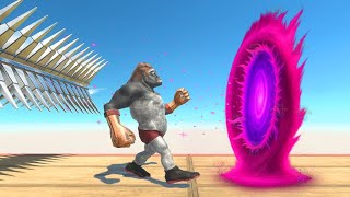 Survive 6 Deadly Spiky Rotator Levels to Reach Evolve Gate - Animal Revolt Battle Simulator
