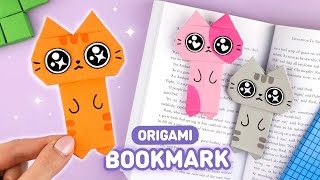 Оригами Котик Закладка для книги из бумаги | Origami Paper Cat Bookmark