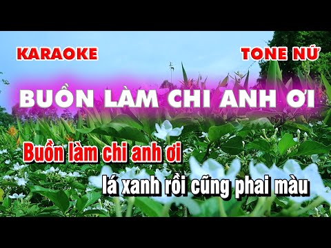 Buồn Làm Chi Em Ơi KARAOKE – Tone Nữ – Nhạc Sống Cha Cha Cha – Làng Hoa