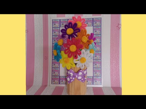 como hacer flores de limpiapipas #diy #tutorial