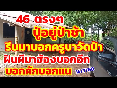 ปู่อยู่ป่าช้า รีบมาบอกครูบาวัดป่า ฝันผีมาฮ้องบอกอีก บอกคักบอกแน 16/7/68