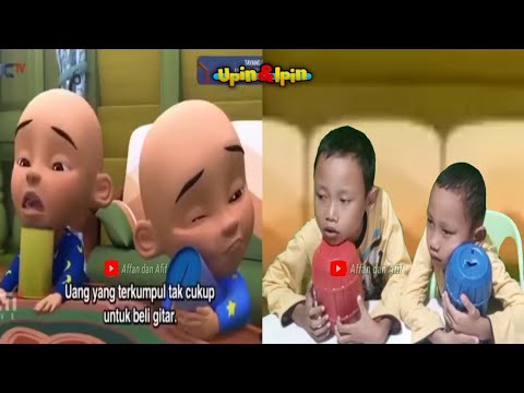 Upin Ipin nak beli Gitar, tak cukup Duit || Tiru aksi Upin Ipin