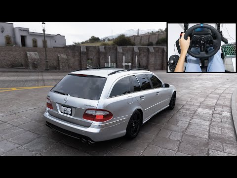 Mercedes AMG E55 - Forza Horizon 5 | Logitech g923 gameplay