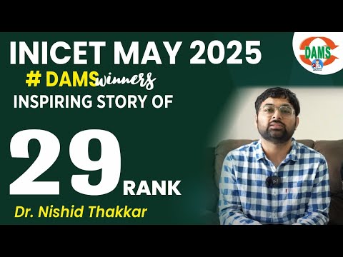 Inspiring Story of Dr Nishid Thakkar INICET May 2025 Rank 29