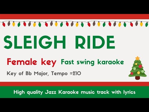 Sleigh ride (Fast swing Jazz ver.) female singers [Sing along JAZZ KARAOKE] Holiday song