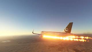 PIA A320 Crash Landing at Dubai [Engine Fire]
