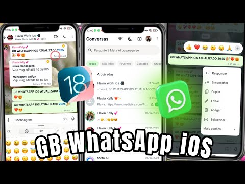 SAIU 🥳 GB WHATSAPP iOS 2025 | WHATSAPP ESTILO IPHONE + EMOJIS iOS + TEMA iOS | MODO ESPELHAMENTO