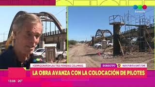 Nuevo puente Santa Fe-Santo Tomé: la obra avanza con la colocación de pilotes