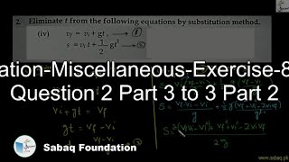 Elimination-Miscellaneous-Exercise-8-From Question 2 Part 3 to 3 Part 2