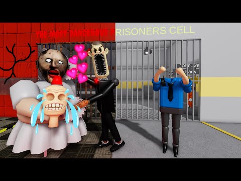 WHO STOLE SIREN COP'S HEAD? GRANNY FALL IN LOVE WITH EXE FUNNY? #roblox #obby