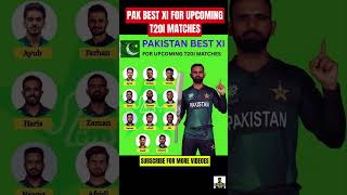 pak best xi for upcoming t20i matches #shortvideo #viralvideo #youtubeshorts #pakistant20