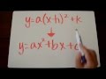 Converting Vertex to Standard Form in Quadratic Equations