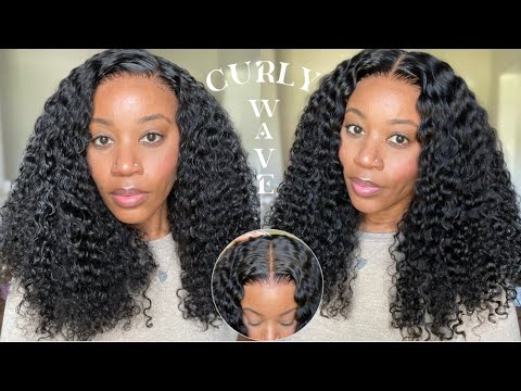 BIG DENSITY🔥 | PRE-PLUCKED CURLY WAVE HD CLOSURE WIG | GLUELESS INSTALL FT. WEST KISS HAIR