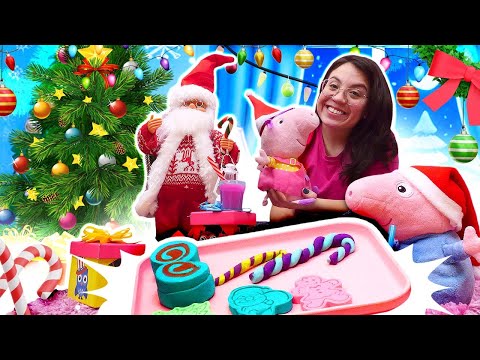 Dulces para Papá Noel. Las aventuras navideñas de Peppa y George de juguete.