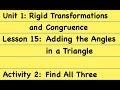 Triangle Angles and Properties