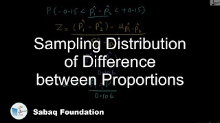 Sampling Distribution of Difference between Proportions