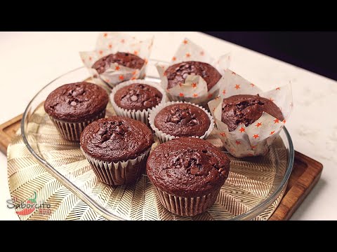 Muffins de Platano y Chocolate super ricos - "El Saborcito Rojo"